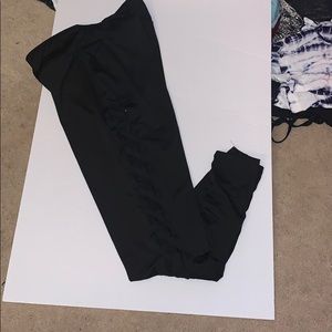 Lace up leggings